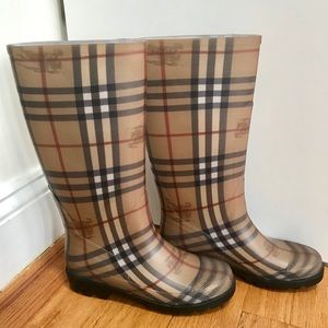 ❌SOLD❌Burberry check print rain boot